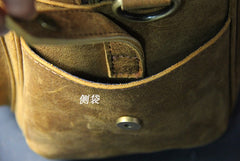 Vintage Leather Mens Travel Bag Cool Overnight Bag Work Handbag Business Bag for Men - iwalletsmen