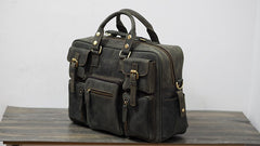 Vintage Leather Mens Travel Bag Cool Overnight Bag Work Handbag Business Bag for Men - iwalletsmen