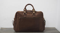 Vintage Leather Mens Travel Bag Cool Overnight Bag Work Handbag Business Bag for Men - iwalletsmen