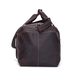 Vintage Leather Mens Weekender Bag Travel Bags Cool Duffle Bag for Men - iwalletsmen