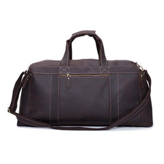 Vintage Leather Mens Weekender Bag Travel Bags Cool Duffle Bag for Men - iwalletsmen
