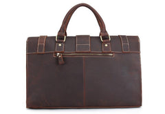Vintage Leather Mens Handbag Weekender Bag Travel Bag Duffle Bag - iwalletsmen