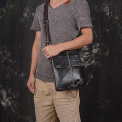Vintage Leather Small Messenger Bag Shoulder Bag For Men - iwalletsmen
