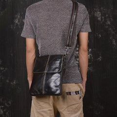Vintage Leather Small Messenger Bag Shoulder Bag For Men - iwalletsmen