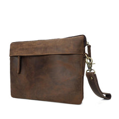 Leather Mens Brown Cool Small Messenger Bag Vintage Shoulder Bags For Men - iwalletsmen
