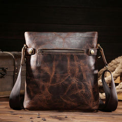 Vintage Leather Mens Cool Small Messenger Bag Cool Shoulder Bag For Men - iwalletsmen