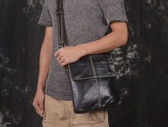 Vintage Leather Small Messenger Bag Shoulder Bag For Men - iwalletsmen