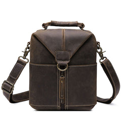 Vintage Leather Small Messenger Bag for men Shoulder Bag for men - iwalletsmen
