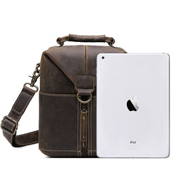 Vintage Leather Small Messenger Bag for men Shoulder Bag for men - iwalletsmen
