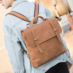 Vintage Mens Leather Briefcase Handbag Shoulder Bag Backpack for men - iwalletsmen