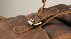 Vintage Mens Leather Small Backpack Travel Backpack Leather School Backpacks for Men - iwalletsmen