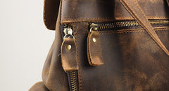 Vintage Mens Leather Small Backpack Travel Backpack Leather School Backpacks for Men - iwalletsmen