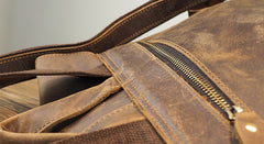 Vintage Mens Leather Small Backpack Travel Backpack Leather School Backpacks for Men - iwalletsmen