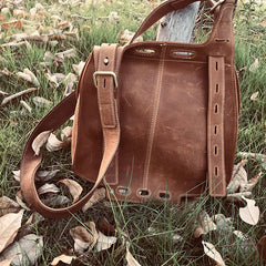 Vintage Unique Cool Leather Small Messenger Bag for men Shoulder Bag for men - iwalletsmen