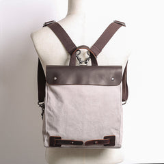 Canvas Leather Mens Womens Small 13'' School Backpack College Backpack for Men - iwalletsmen