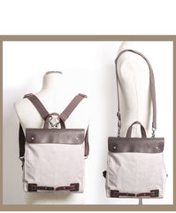 Canvas Leather Mens Womens Small 13'' School Backpack College Backpack for Men - iwalletsmen