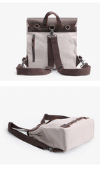 Canvas Leather Mens Womens Small 13'' School Backpack College Backpack for Men - iwalletsmen
