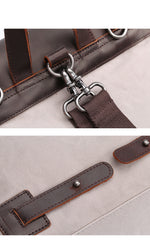 Canvas Leather Mens Womens Small 13'' School Backpack College Backpack for Men - iwalletsmen