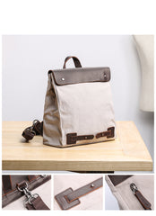 Canvas Leather Mens Womens Small 13'' School Backpack College Backpack for Men - iwalletsmen