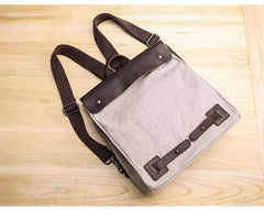 Canvas Leather Mens Womens Small 13'' School Backpack College Backpack for Men - iwalletsmen