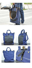White Canvas Leather Mens Tote Handbags Messenger Bag Khaki Shoulder Tote Bag For Men and Women - iwalletsmen