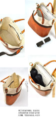 White Leather Canvas Womens Mens Tote Handbag Messenger Bags Shoulder Tote Bag For Men and Women - iwalletsmen