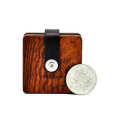 Square Wooden Earphone Holder Headphone Wooden Organizer Rolling Keeper Cable Organizer Gift for audiophile - iwalletsmen