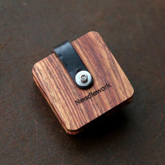 Square Wooden Earphone Holder Headphone Wooden Organizer Rolling Keeper Cable Organizer Gift for audiophile - iwalletsmen