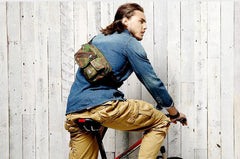 Yellow Camouflage Canvas Fanny Packs Men's Chest Bag Canvas Hip Bag Waist Bags For Men - iwalletsmen