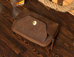 Brown Cool Mens Leather Waist Bag Belt Pouch Belt Bag Waist Phone Holder for Men - iwalletsmen