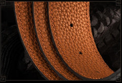 Handmade Genuine Leather Mens Belt Custom Cool Leather Men Black Belt for Men