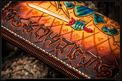 Handmade Leather Ucchusma Mens Chain Biker Wallet Cool Leather Wallet With Chain Wallets for Men