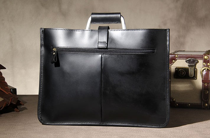 Genuine Leather Mens Vintage Cool Briefcase Work Bag Business Bag Lapt iwalletsmen