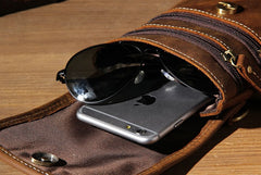 Leather Belt Pouch Mens Small Cases Waist Bag Hip Pack Belt Bag Fanny Pack Bumbag for Men