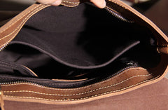 Handmade Genuine Leather Shoulder Bag Vintage Brown Mens Cool Backpack Travel Bag for men