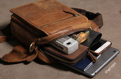 Leather Belt Pouch Mens Small Cases Waist Bag Hip Pack Fanny Pack for Men