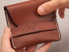 Leather Men Card Holder Wallet Change Small Wallet for Men