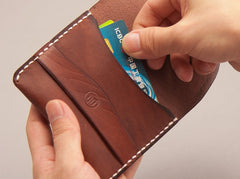 Leather Men Card Holder Wallet Change Small Wallet for Men