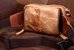 Leather Men Fanny Pack Waist Bag Hip Pack Belt Bag Bumbag for Men