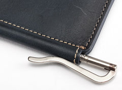 Leather Men Slim Small Wallet Bifold Small Money Clip Wallet for Men