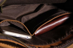 Leather Mens Cool Shoulder Bag Vintage Purse Messenger Bag Crossbody Bag for Men