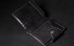 Leather Mens Slim billfold Leather Wallet Men Small Wallets Bifold for Men