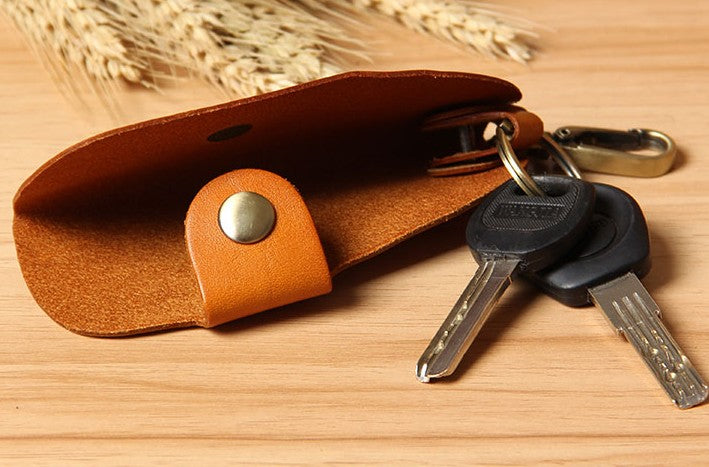 Mens Cool Key Holders Handmade Leather Car Key Card Holder Car Key